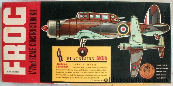 Frog 1/72 Blackburn Skua Dive Bomber - Red Series, F162 plastic model kit